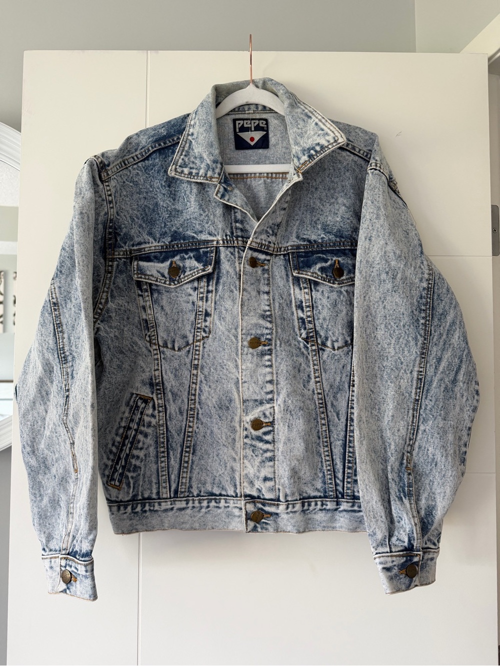VTG Pepe Jeans Acid Wash Denim Jacket 80s 90s Trucker Jean Jacket medium